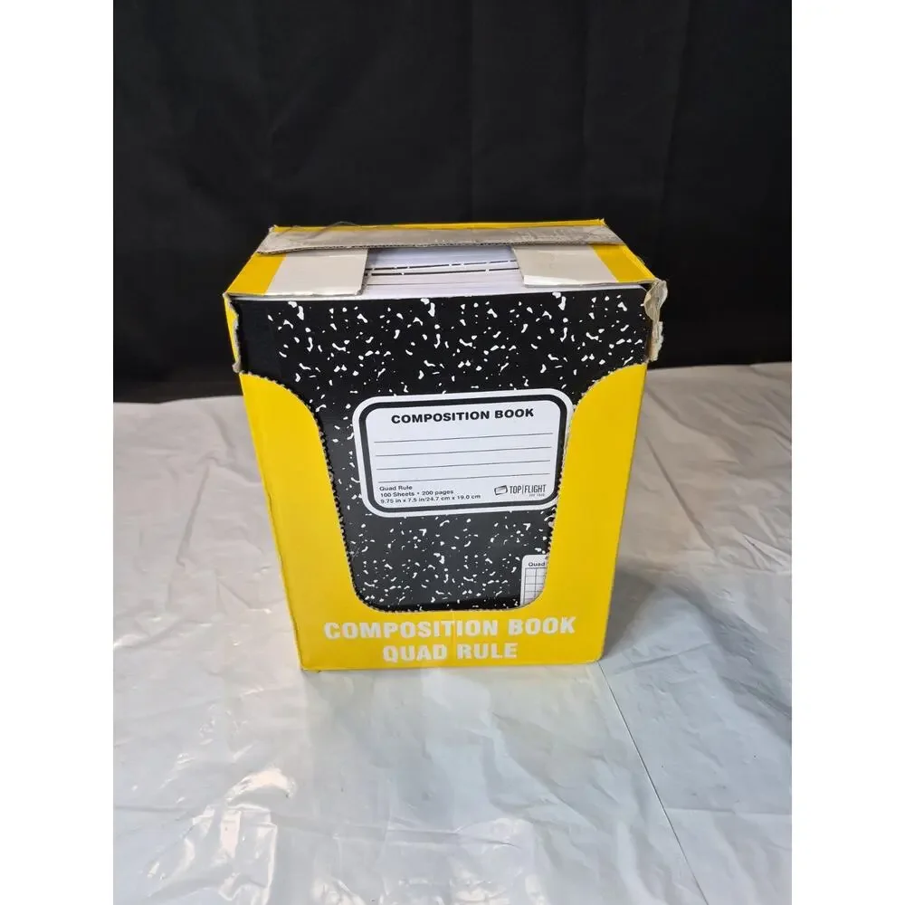 Pkg Of 10 QUAD Ruled Composition Book 5sqPer Inch Graph Paper 100 sheet 600total